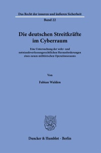 Cover Die deutschen Streitkräfte im Cyberraum