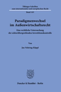 Cover Paradigmenwechsel im Außenwirtschaftsrecht