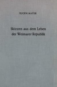 Cover Skizzen aus dem Leben der Weimarer Republik