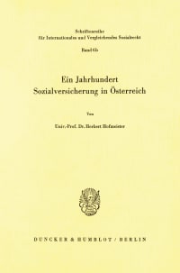 Cover Ein Jahrhundert Sozialversicherung in Österreich