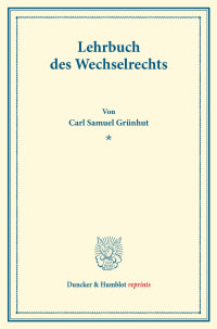 Cover Lehrbuch des Wechselrechts