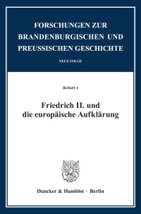 Cover Friedrich II. und die europäische Aufklärung