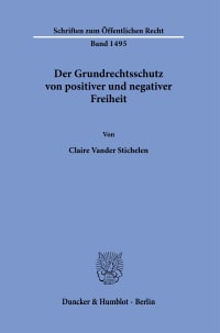 Cover Der Grundrechtsschutz von positiver und negativer Freiheit