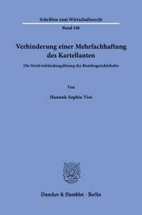 Cover Verhinderung einer Mehrfachhaftung des Kartellanten