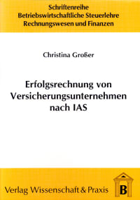 Cover Erfolgsrechnung von Versicherungsunternehmen nach IAS