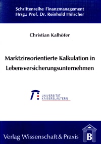 Cover Marktzinsorientierte Kalkulation in Lebensversicherungsunternehmen