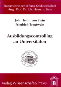 Cover Ausbildungscontrolling an Universitäten