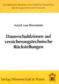 Cover Dauerschuldzinsen auf versicherungstechnische Rückstellungen