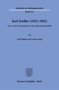 Cover Karl Zeidler (1923–1962)