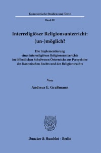 Cover Interreligiöser Religionsunterricht: (un-)möglich?