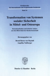 Cover Transformation von Systemen sozialer Sicherheit in Mittel- und Osteuropa