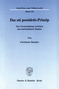 Cover Das uti possidetis-Prinzip