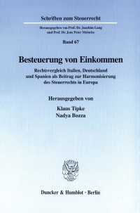 Cover Besteuerung von Einkommen