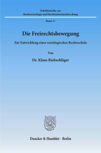 Cover Die Freirechtsbewegung