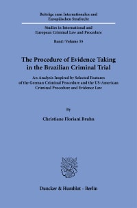 Cover The Procedure of Evidence Taking in the Brazilian Criminal Trial