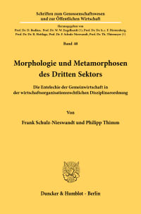 Cover Morphologie und Metamorphosen des Dritten Sektors