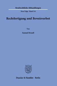 Cover Rechtfertigung und Beweisverbot