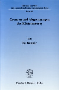 Cover Grenzen und Abgrenzungen des Küstenmeeres