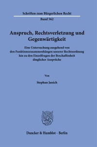 Cover Anspruch, Rechtsverletzung und Gegenwärtigkeit