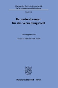 Cover Herausforderungen für das Verwaltungsrecht