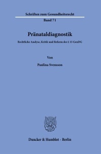 Cover Pränataldiagnostik