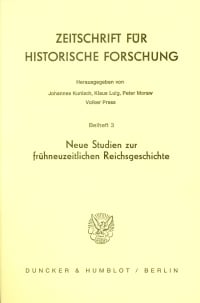 Cover Neue Studien zur frühneuzeitlichen Reichsgeschichte