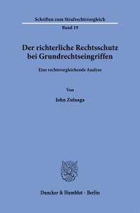 Cover Der richterliche Rechtsschutz bei Grundrechtseingriffen