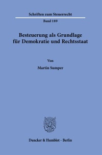 Cover Besteuerung als Grundlage für Demokratie und Rechtsstaat