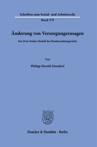 Cover Änderung von Versorgungszusagen