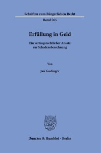 Cover Erfüllung in Geld