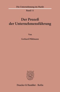 Cover Der Prozeß der Unternehmensführung