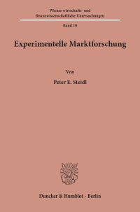 Cover Experimentelle Marktforschung