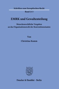 Cover EMRK und Gewaltenteilung