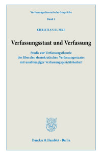 Cover Verfassungsstaat und Verfassung