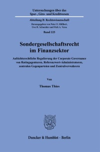 Cover Sondergesellschaftsrecht im Finanzsektor