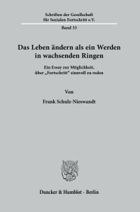 Cover Das Leben ändern als ein Werden in wachsenden Ringen