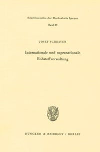 Cover Internationale und supranationale Rohstoffverwaltung