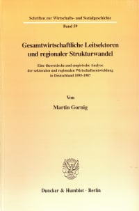 Cover Gesamtwirtschaftliche Leitsektoren und regionaler Strukturwandel