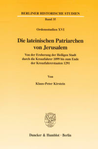 Cover Die lateinischen Patriarchen von Jerusalem