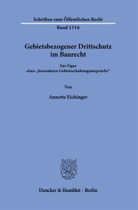 Cover Gebietsbezogener Drittschutz im Baurecht