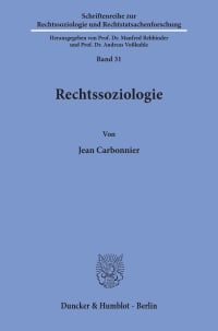 Cover Rechtssoziologie