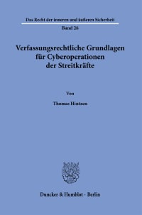 Cover Verfassungsrechtliche Grundlagen für Cyberoperationen der Streitkräfte