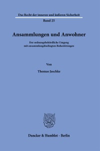 Cover Ansammlungen und Anwohner