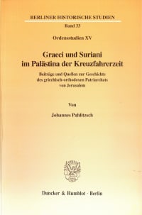 Cover Graeci und Suriani im Palästina der Kreuzfahrerzeit