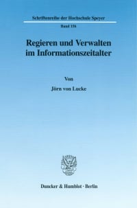 Cover Regieren und Verwalten im Informationszeitalter