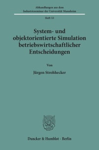 Cover System- und objektorientierte Simulation betriebswirtschaftlicher Entscheidungen