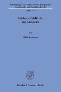 Cover Ad-hoc-Publizität im Konzern