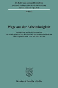 Cover Wege aus der Arbeitslosigkeit