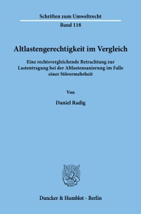 Cover Altlastengerechtigkeit im Vergleich