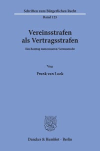 Cover Vereinsstrafen als Vertragsstrafen